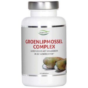 Een fles Groenlipmossel Complex van Nutrivian (60 stuks).