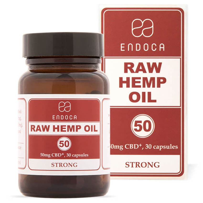 Endoca CBD capsules 15% (30 stuks) ruwe hennepolie capsules.