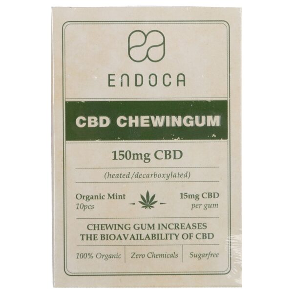 CBD Kauwgom van Endoca (10 stuks) – Pepermunt smaak.