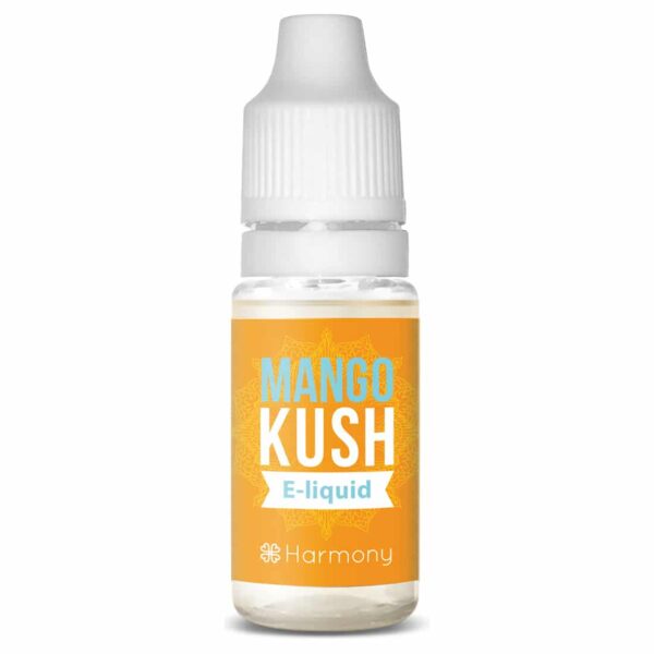 Een flesje Harmony E-liquid 100mg CBD – Mango Kush (10ml).